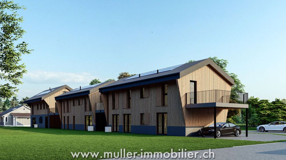 Neue Halb-Einfamilien-Villa mit Garten in den Höhen von Payerne - Bild 1