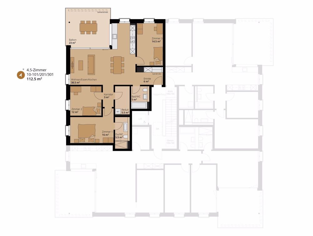 4.5-Zimmer Eigentumswohnung - Bild 3