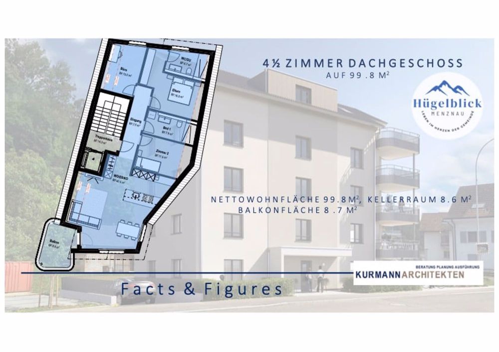 Moderne 4.5-Zimmer-Dachwohnung in Menznau mit Panoramablick - Bild 2