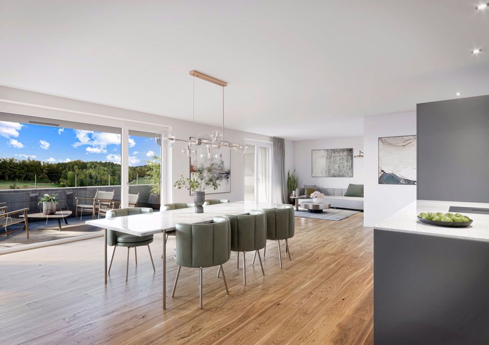 «Farnweg» in Gränichen - Innenvisualisierung Wohn-/Essbereich