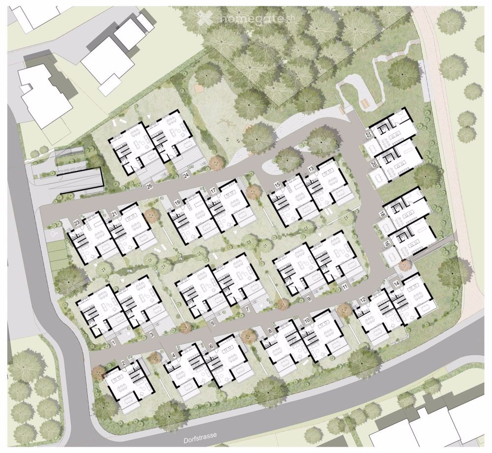 Neubauprojekt 24 DEFH + 1 EFH in Benzenschwil AG www.sonne-benzenschwil.ch - Bild 1