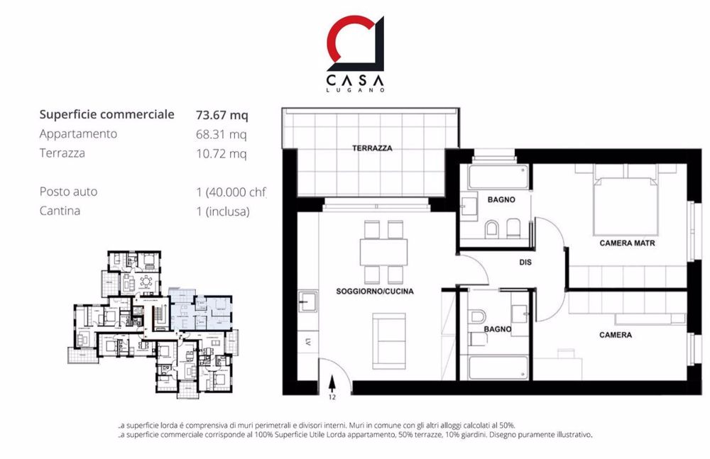 Neue moderne 3,5-Zimmer-Wohnung mit zwei überdachten Parkplätzen, sofort bezugsfertig. - Bild 12