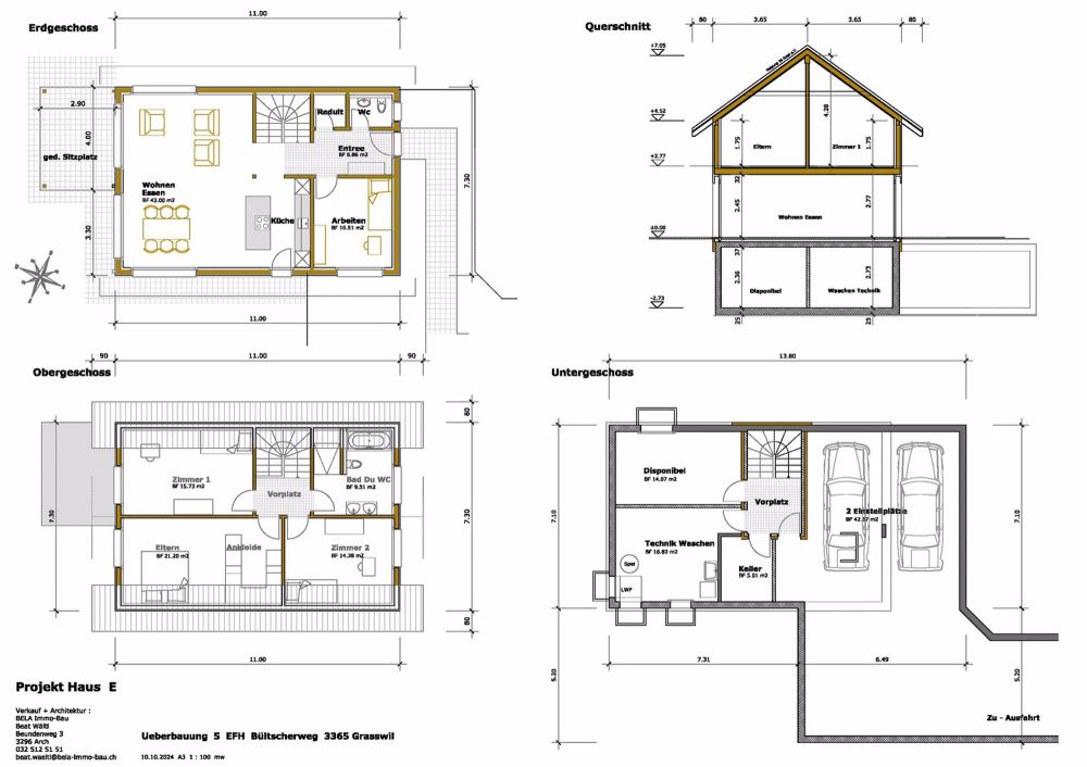 Neubau von 4 EFH mit inkl. je 2 Einstellhallenplätze ab1'060'000 Sfr. - Bild 8
