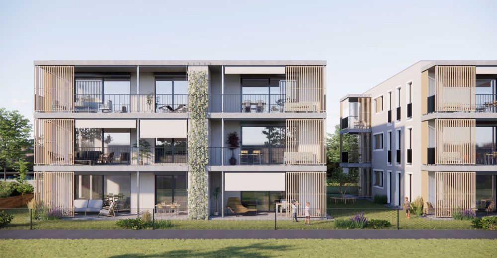 neuer Wohnpark mit 12 Wohnungen 6 mal 3.5 Zi und 6 mal 4,5 Zi an der Neufeldstrasse 24 und 26 - Bild 2