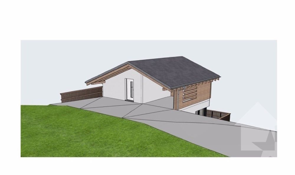 Torgon, neues Chalet mit 4,5 Zimmern und Garage oder Carport - Façade nord-ouest avec couvert