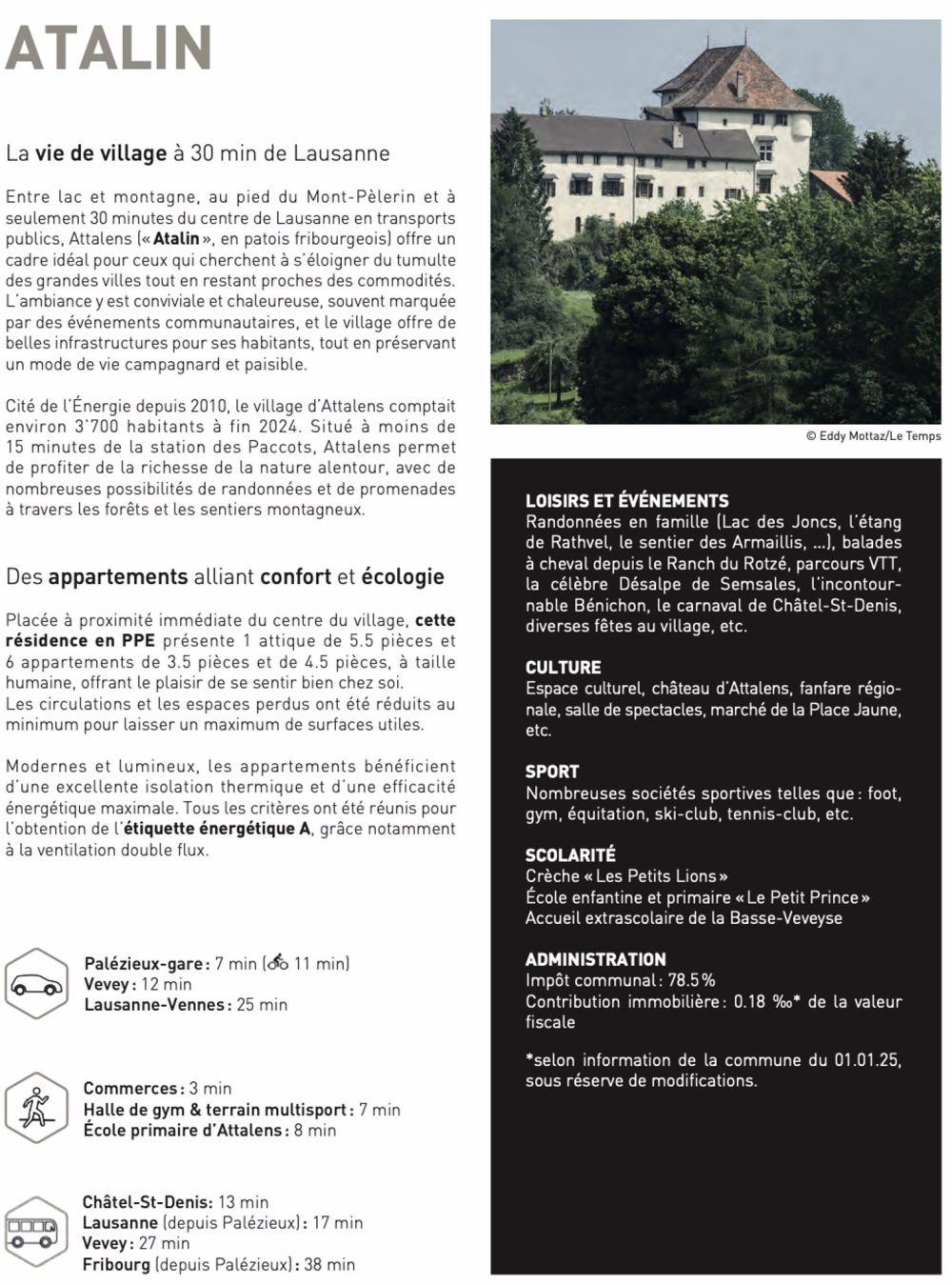 13 Minuten von Vevey entfernt, ATTALENS, 4,5-Zimmer-Wohnung mit Terrasse und Garten (LotA01) - Bild 8