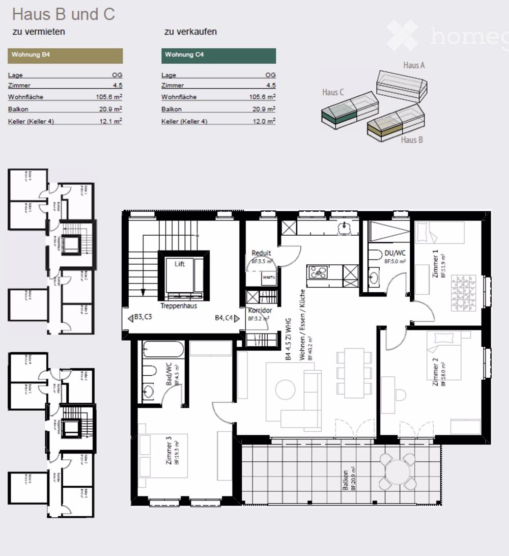 Herrliche helle 4.5 Zimmer Neubau Wohnungen im Obergeschoss, im ruhigen, sonnigen Mandach - Bild 2