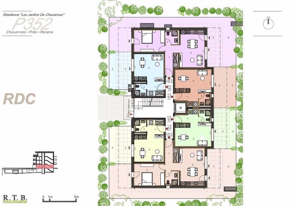 Appartement 2,5 pces au rez avec jardin à Chavannes, lot 5 - Bild 7
