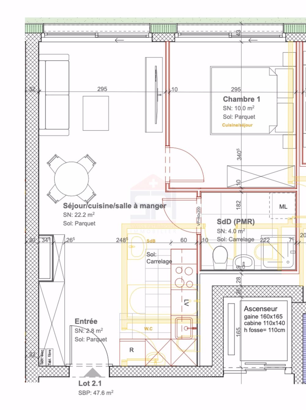 Zu Verkaufen Neuwertiges 2-Zimmer-Apartment 47 m² Innenstadt Genf - Bild 7