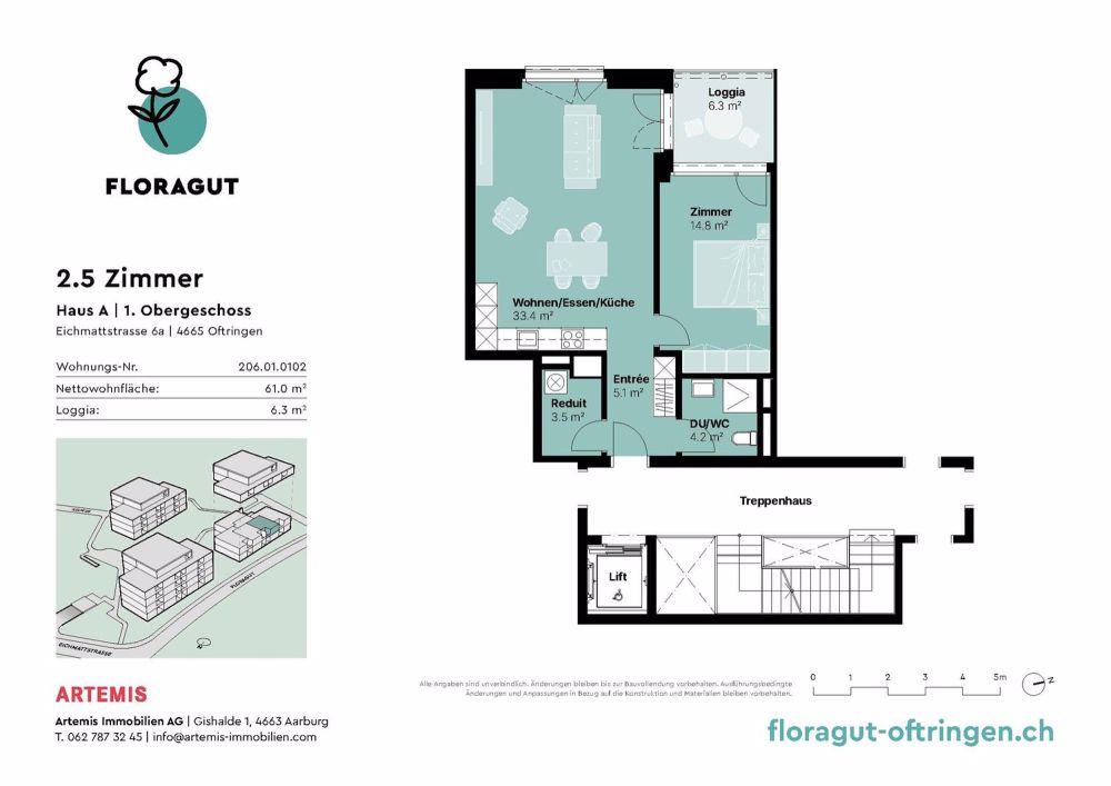 2 ½ Zimmer-Wohnung, 4665 Oftringen - Bild 9