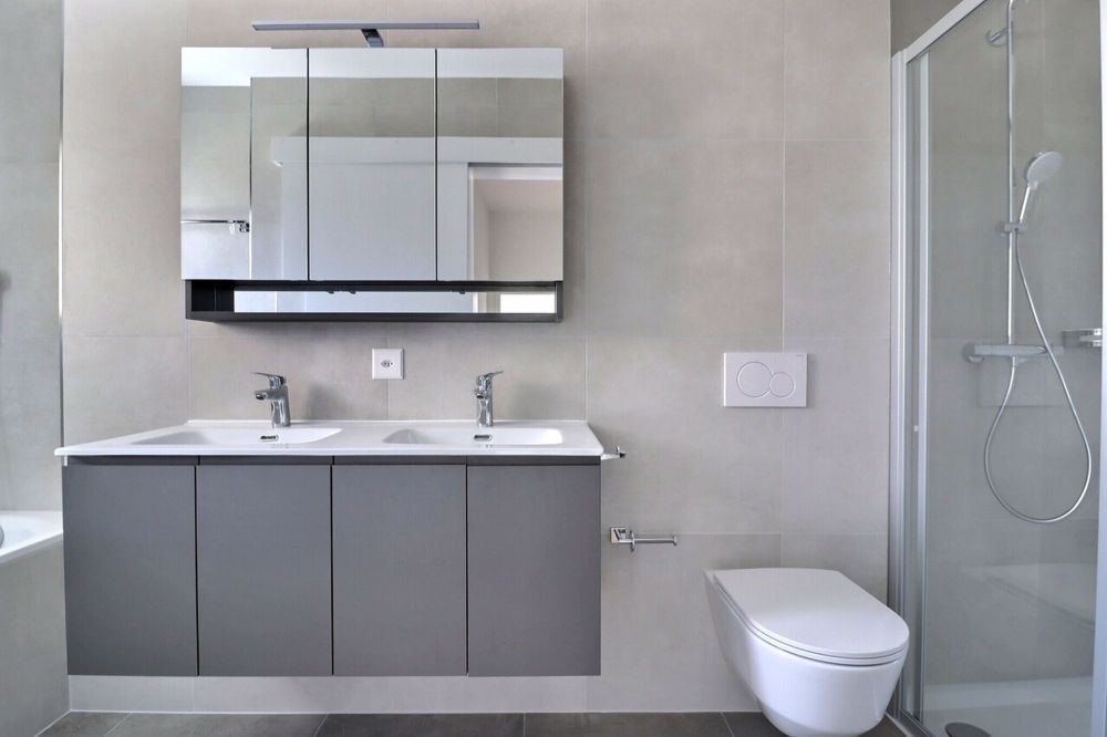 Villen neu 4,5 Zimmer, sofort verfügbar - Salle de bain avec douche et baignoire