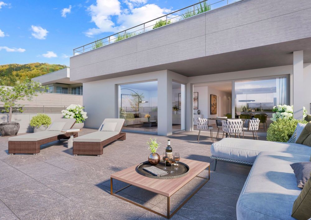 «Farnweg» in Gränichen - Visualisierung Terrasse