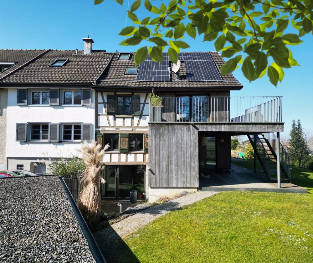 2 zusammengebaute Häuser - Hausansichten Nr. 19 u. 21 Salenstein steuergünstig Seesicht Immobilienmakler FEHR Immopartner AG kaufen verkaufen Bodensee