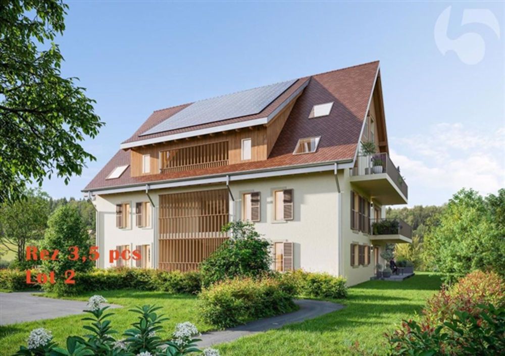 Off-Plan-Verkauf - Los 2 - In Rueyres, 3,5-Zimmer-Wohnung nach Südwesten mit Eckgarten, 1 km von Bercher und Bahnhof entfernt - Bild 2