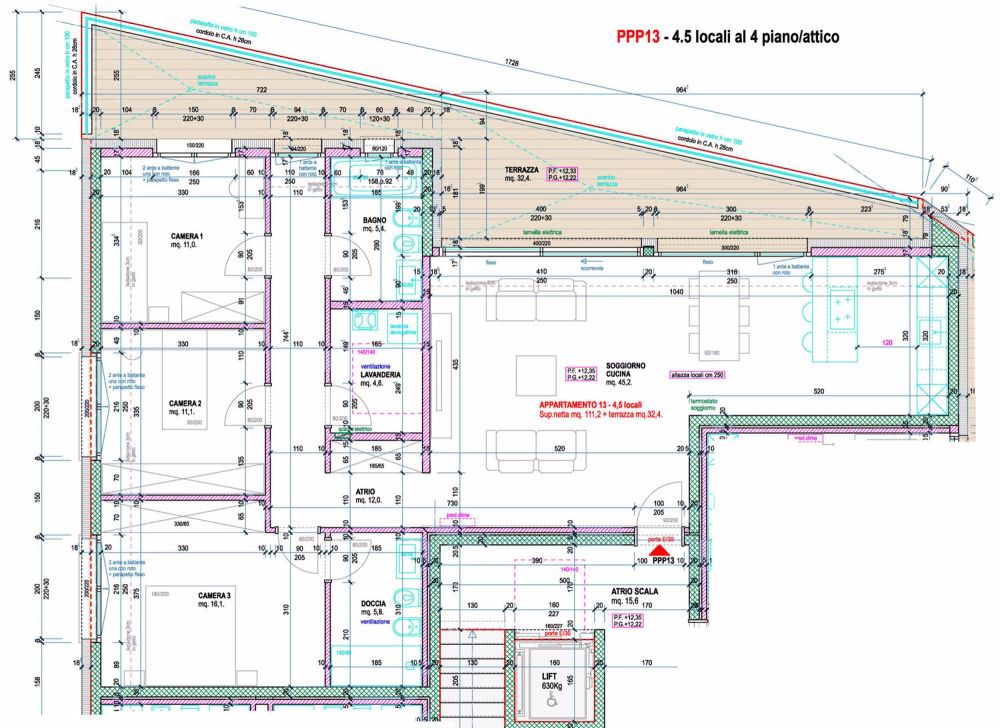 Nuovo appartamento al piano attico con bella terrazza - Bild 11