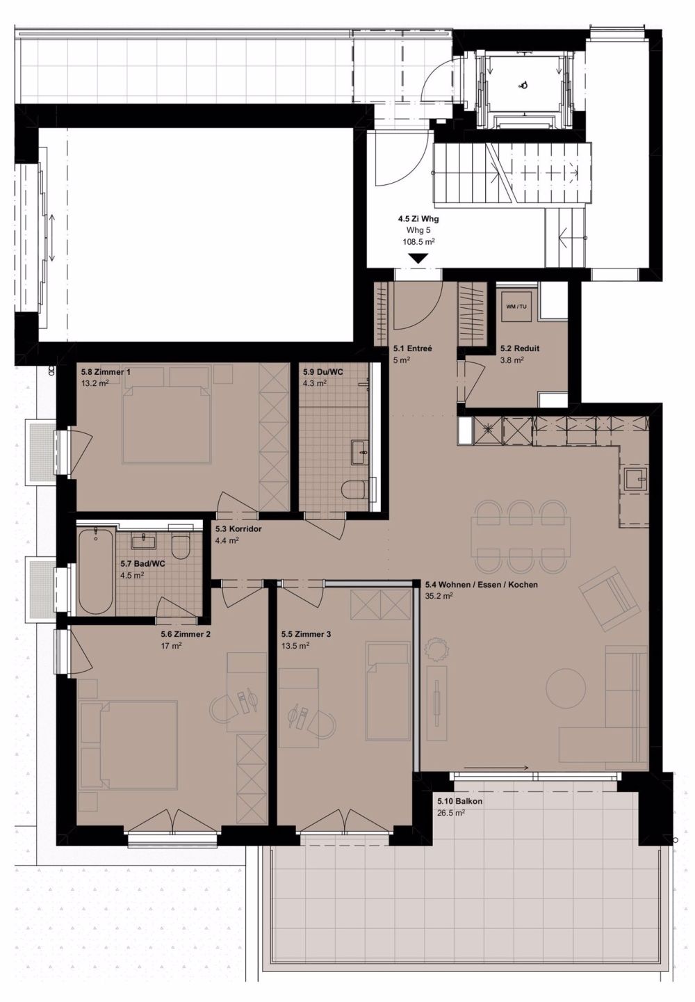 Neue 4.5-Zimmer-Wohnungen in ruhigem familienfreundlichem Quartier - Bild 3