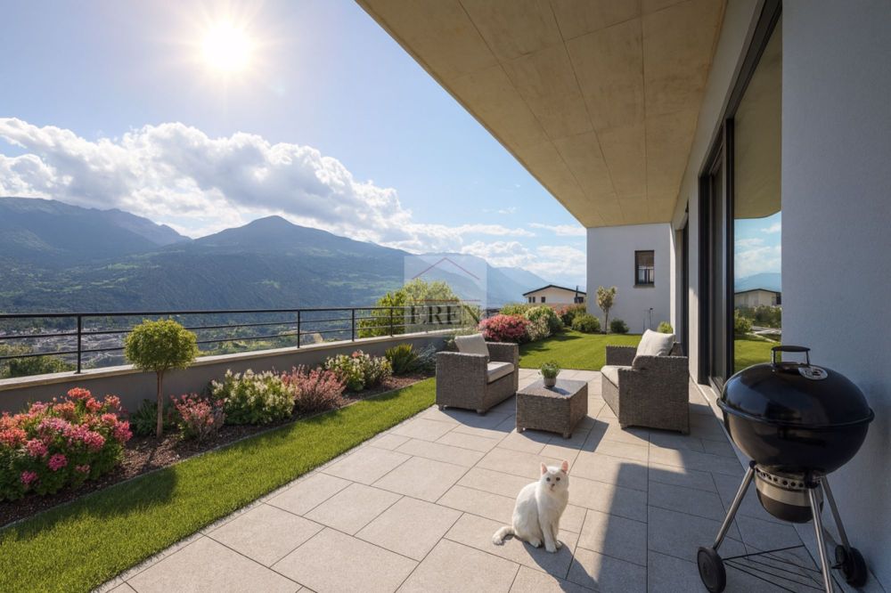 Schönes 5,5-Zimmer-Apartment mit herrlicher Aussicht in Erde (Conthey) zum Verkauf - Letztes Apartment verfügbar - Appartement 5,5 pièces à vendre à Erde (Conthey)