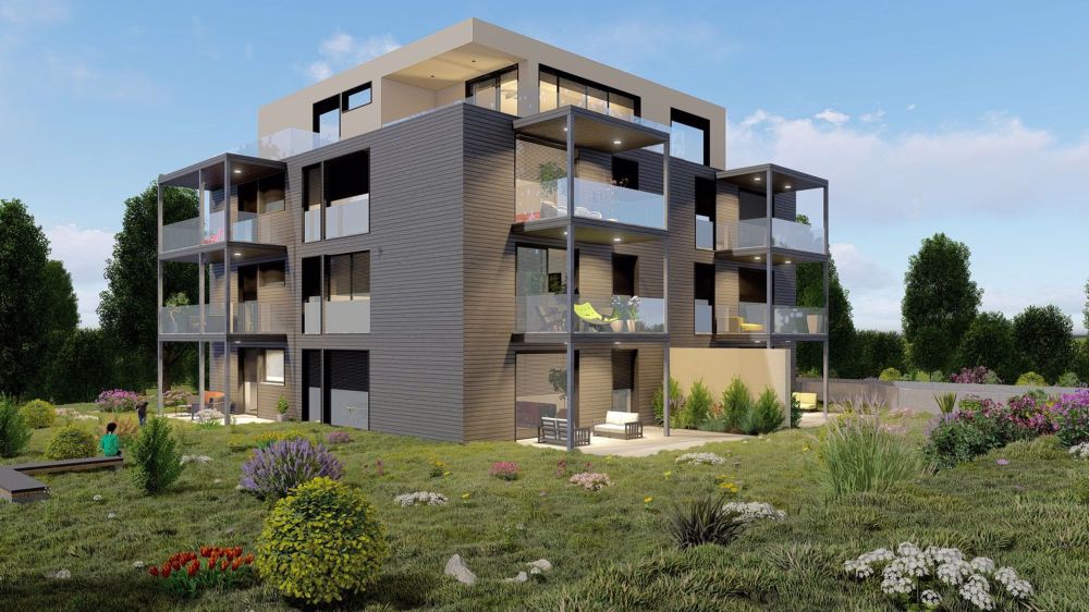 Neue barrierefreie Wohn-Oase mit zwei Terrassen - Titelseite