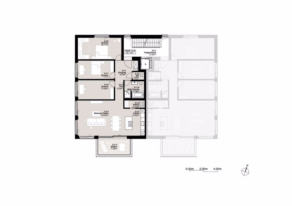 Neubau 4-Familienhaus mit Gartenwohnung und Attika - Bild 9