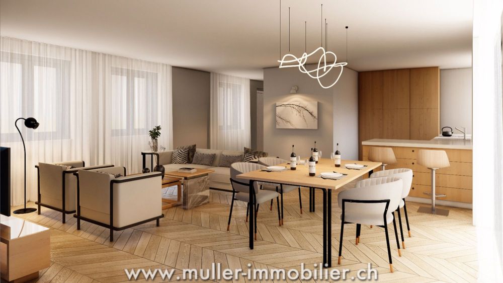 Neue Halb-Einfamilien-Villa mit Garten in den Höhen von Payerne - Bild 5