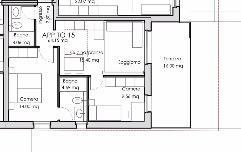 Schönes Dachgeschoß 3.5 Zimmer mit Roof Top in Vacallo - Bild 7