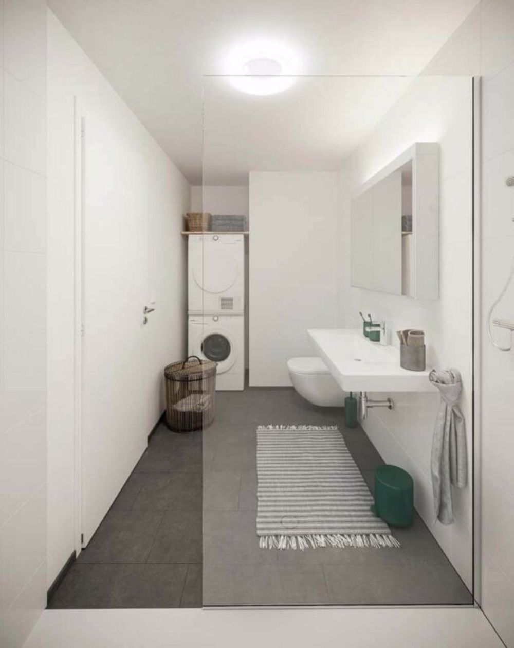 Moderne 4 1/2-Zimmer-Wohnung im Xaver-Areal - Dusche/WC mit WM/Tumbler