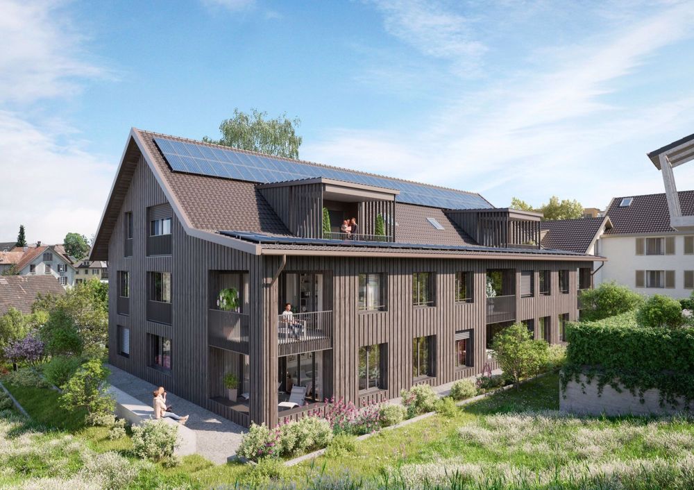 Neubauprojekt "Lindenberg" - zentrales Wohnen - 7304_Singisen_Muri_Aussen_K04_210624