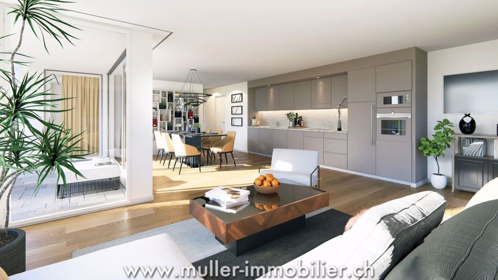 Geräumige 5,5-Zimmer-Wohnung mit 2 Terrassen und großem Garten in Siviriez! - Bild 2