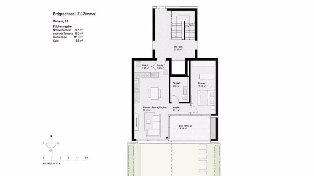 Grosszügige 2½-Zimmer Wohnung mit exklusiver Gartenfläche - Bild 8