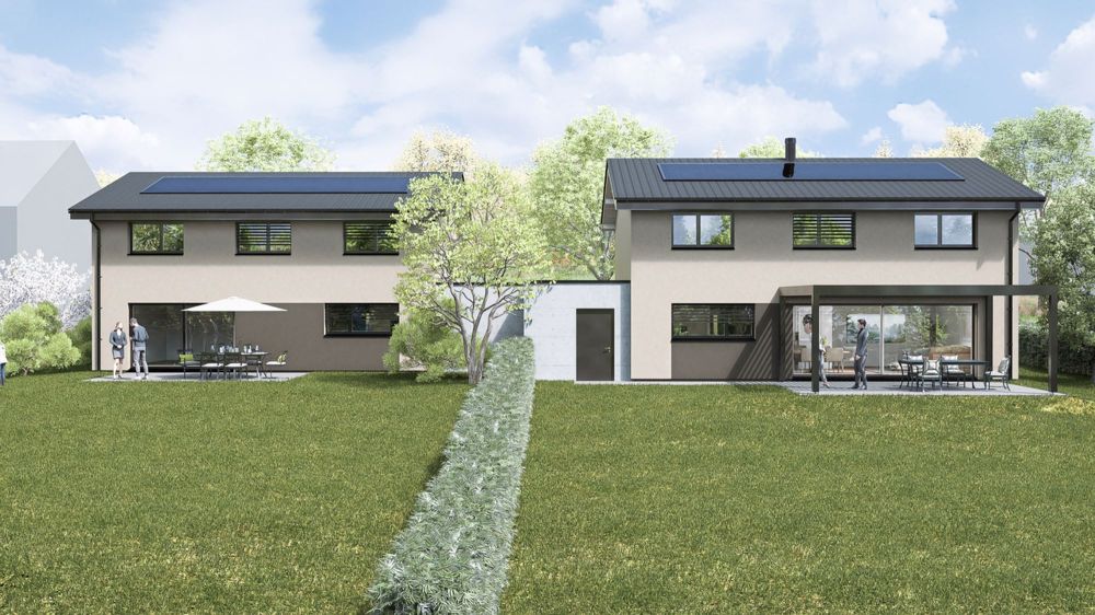 Villa neuve individuelle avec garage attenant Orientation Sud-Ouest - Image de synthèse