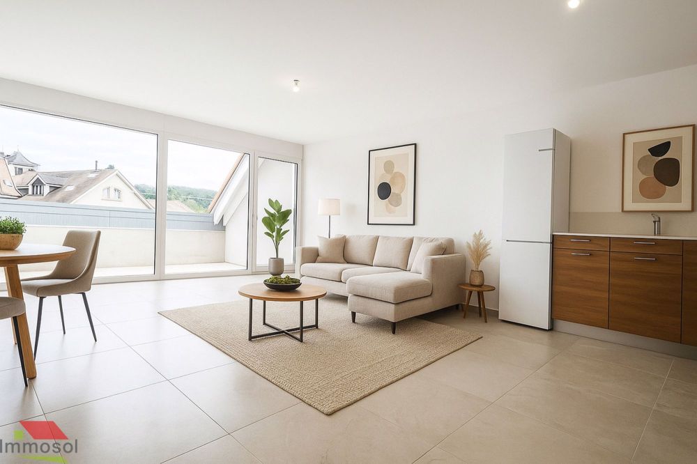 3,5 pièces en attique avec terrasse et combles aménageables de 70m2 ! - Bild 1