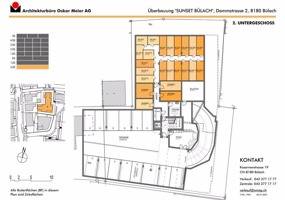 *** reserviert *** - 2. Untergeschoss Tiefgarage