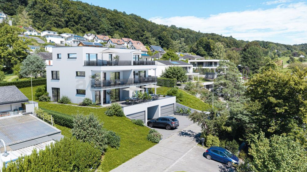 Neubau: 9.5-Zi.-Haus mit Attika, Garten & Top-Lage bei Rheinfall - Bild 1