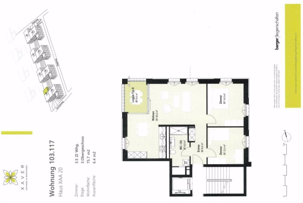 3 1/2-Zimmer-Wohnung / Xaver-Areal, Binningen - Bild 10