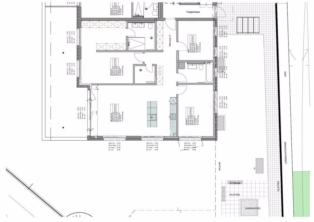 Hochwertig ausgestattete Neubauwohnung - Grundriss neu