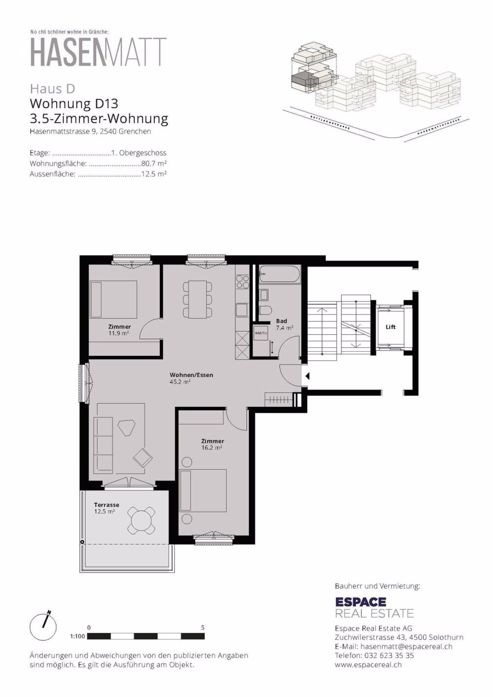 Erstvermietung – 3.5-Zimmerwohnung – Neubauprojekt HASENMATT - Bild 6