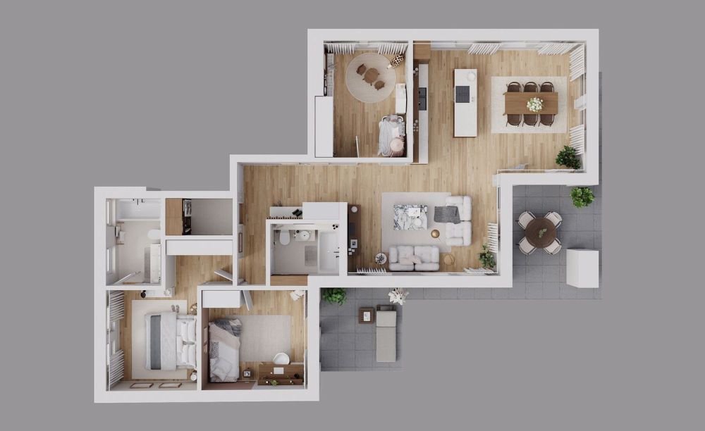 Obergeschoss - Wohnung in Lengnau AG - Bild 3