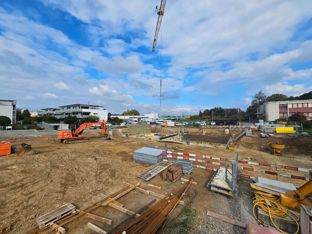 Champ Olivier Living 16 Wohnungen 2 Gewerberäume - Baustelle 09.10.2025 / Chantier 09.10.2025