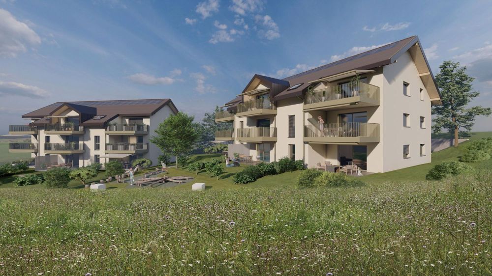Chantier en Cours! Venez visiter votre futur logement... - Essertines-sur-Yverdon - Bâtiment A à gauche et bâtiment B à droite