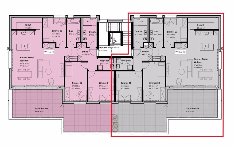 Moderne 4.5 Zimmer-Attikawohnung im ländlichen Stadtteil von Thun - Bild 4