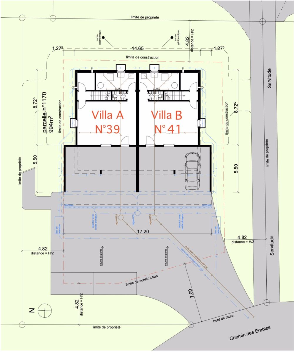 Letzte Villa von 216 m² Nutzfläche, 5,5 Zimmer in Tatroz, 3 Parkplätze, Grundstück B - Bild 6