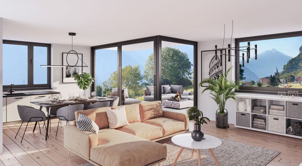 DUPLEX UNTER DEM DACH MIT LOGGIA - PANORAMABLIK - EXKLUSIV - Lot n°02 - 4,5 pièces - Rez