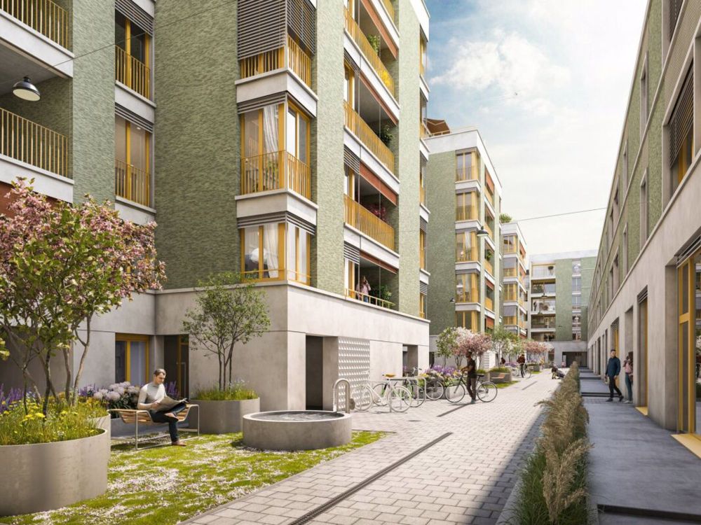Willkommen im neuen Hotspot für urbanes Leben in Zürich-Albisrieden! - Innenhof