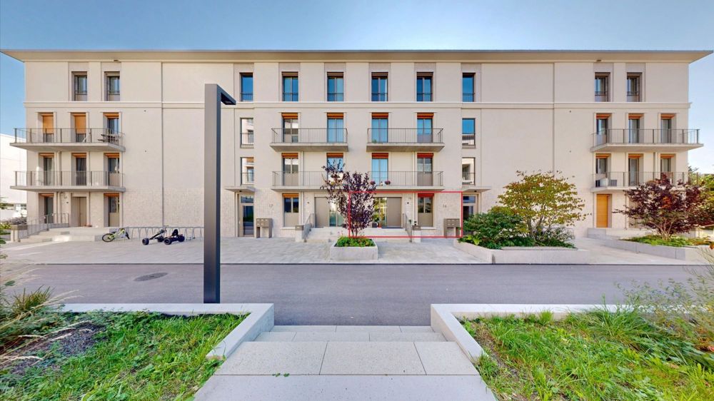 Moderne 3.5-Zimmer-Gartenwohnung mit Einstellhallenplatz - Aussenansicht