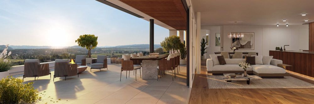 Stylische Attika mit Alpenblick und urbanem Lifestyle - Querschnitt