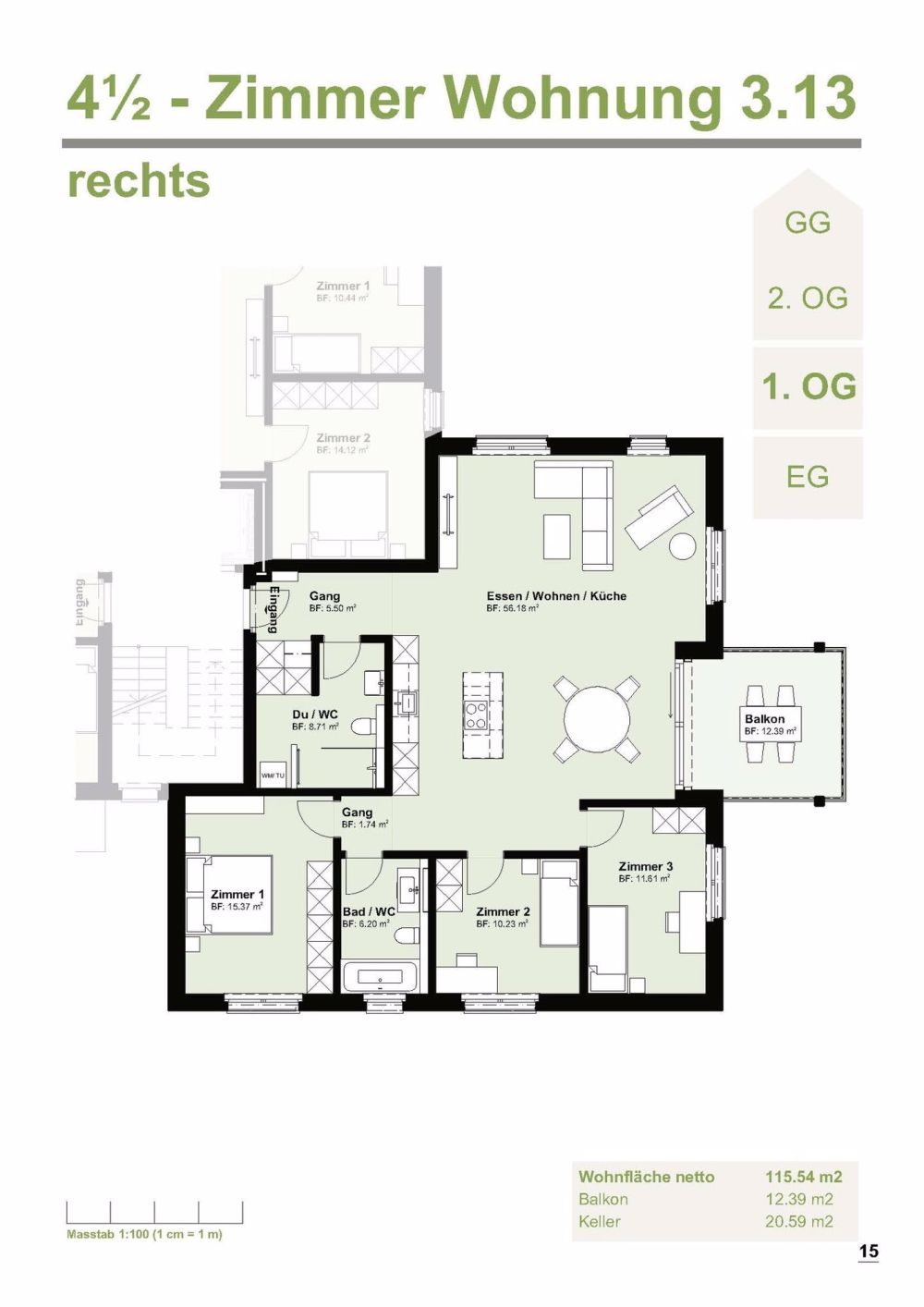 Grosszüge 4.5-Zimmerwohnungen in modernem Neubau - Bild 4
