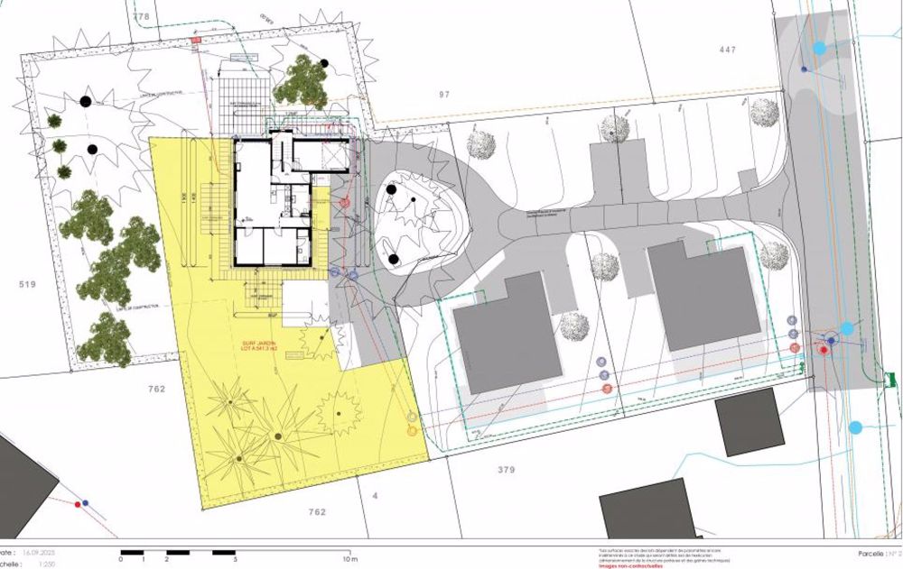 Prächtige 3,5-Zimmer-Wohnung im Erdgeschoss einer Architekten-Villa mit privatem Garten (Rasenmäher-Roboter, automatische Bewässerung) und Bahnhof LEB vor Ort. - Surface privative du jardin de 542 m2 avec 2 terrasses et 2 places de parc