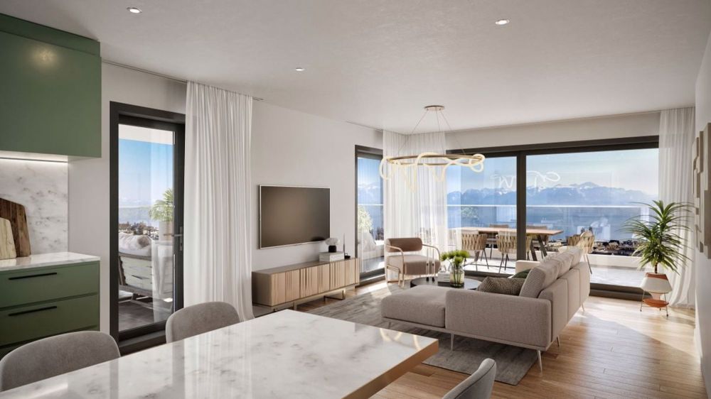 PULLY - PROMOTION EN COURS DE CHANTIER - APPARTEMENTS (A01/REZ INF) VUE LAC ET LES ALPES - Bild 4
