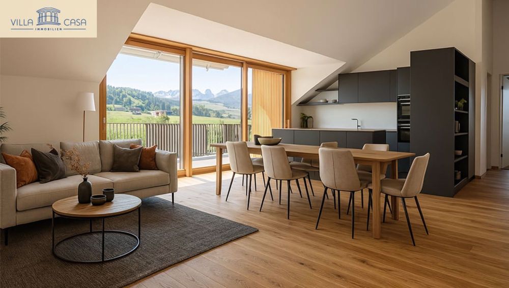 Moderne 5.5-Zimmer-Dachwohnung mit Bergblick in Riggisberg - Bild 2