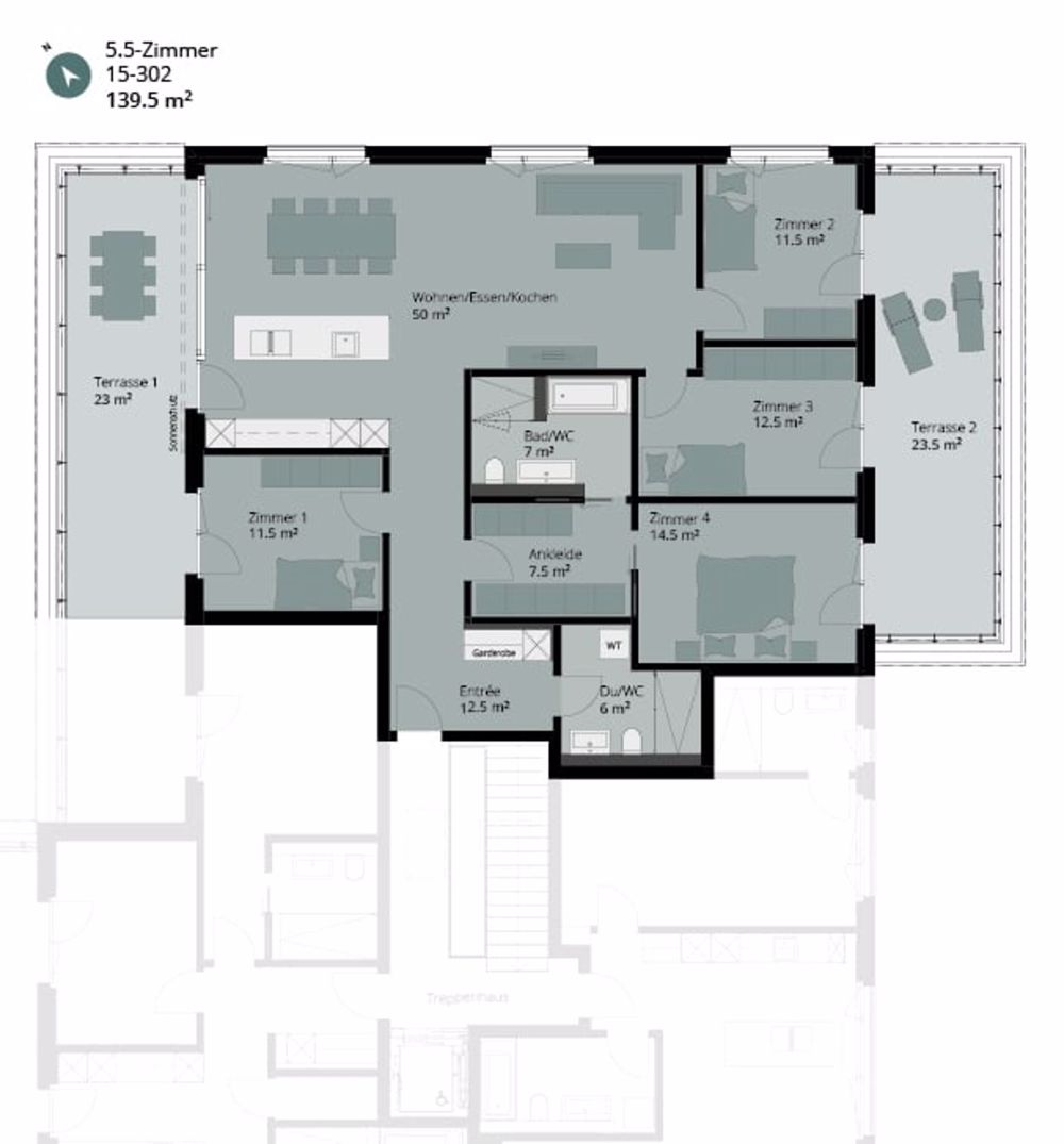 Attikawohnung mit grosszügiger Terrasse und Seeblick - Bild 9